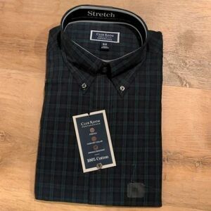 Brand new club room men's long sleeve 100% cotton button down